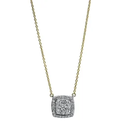 Collier 750/18K Gelbgold/Weissgold Diamant 0.5ct.