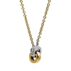 Collier 750/18K Gelbgold/Weissgold Diamant 0.05ct. 42 cm