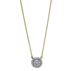Collier 750/18K Gelbgold/Weissgold Diamant 0.25ct.