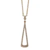 Collier 585/14K Roségold Diamant 0.15ct. 45 cm