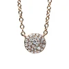 Collier 585/14K Roségold Diamant 0.15ct. 46 cm