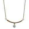 Collier 585/14K Rotgold Diamant 0.09ct. 42 cm