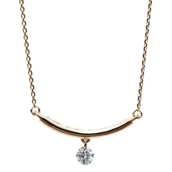 Collier 585/14K Rotgold Diamant 0.09ct. 42 cm