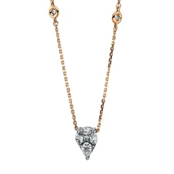 Collier 750/18K Rotgold Diamant 0.45ct.