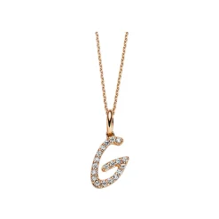 Collier 750/18K Rotgold Diamant 0.08ct.