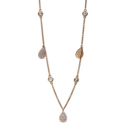 Collier 750/18K Rotgold Diamant 0.89ct. 45 cm
