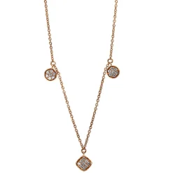 Collier 750/18K Rotgold Diamant 0.21ct.