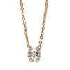Collier 750/18K Rotgold Diamant 0.05ct. 42 cm