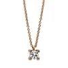 Collier 750/18K Rotgold Diamant 0.21ct. 42 cm