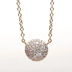 Collier 750/18K Rotgold Diamant 0.26ct. 46 cm