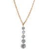 Collier 750/18K Rotgold Diamant 0.5ct. 42 cm