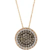 Collier 750/18K Rotgold Diamant 1.26ct. 43 cm