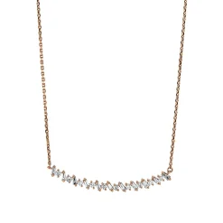 Collier 750/18K Rotgold Diamant 0.37ct.