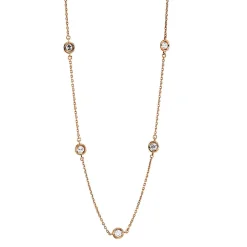 Collier 750/18K Rotgold Diamant 0.23ct.