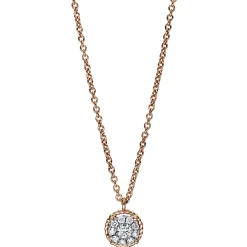 Collier 750/18K Rotgold Diamant 0.15ct.
