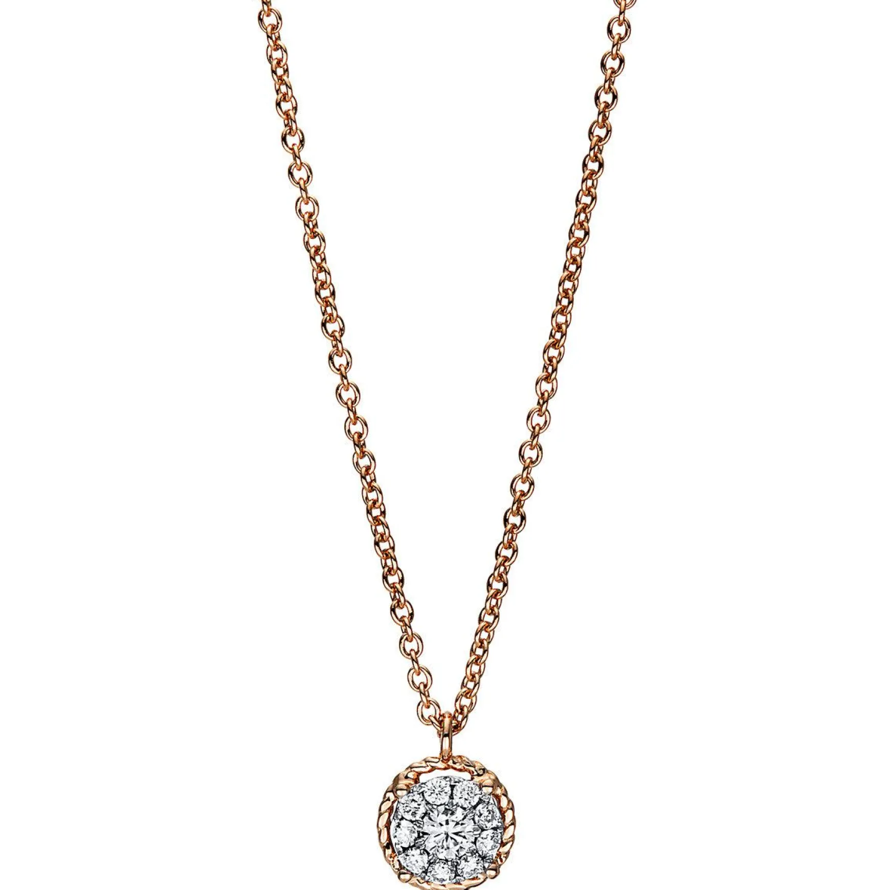 Collier 750/18K Rotgold Diamant 0.15ct.