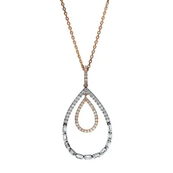 Collier 750/18K Rotgold Diamant 0.52ct.