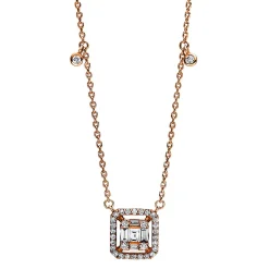 Collier 750/18K Rotgold Diamant 0.35ct.