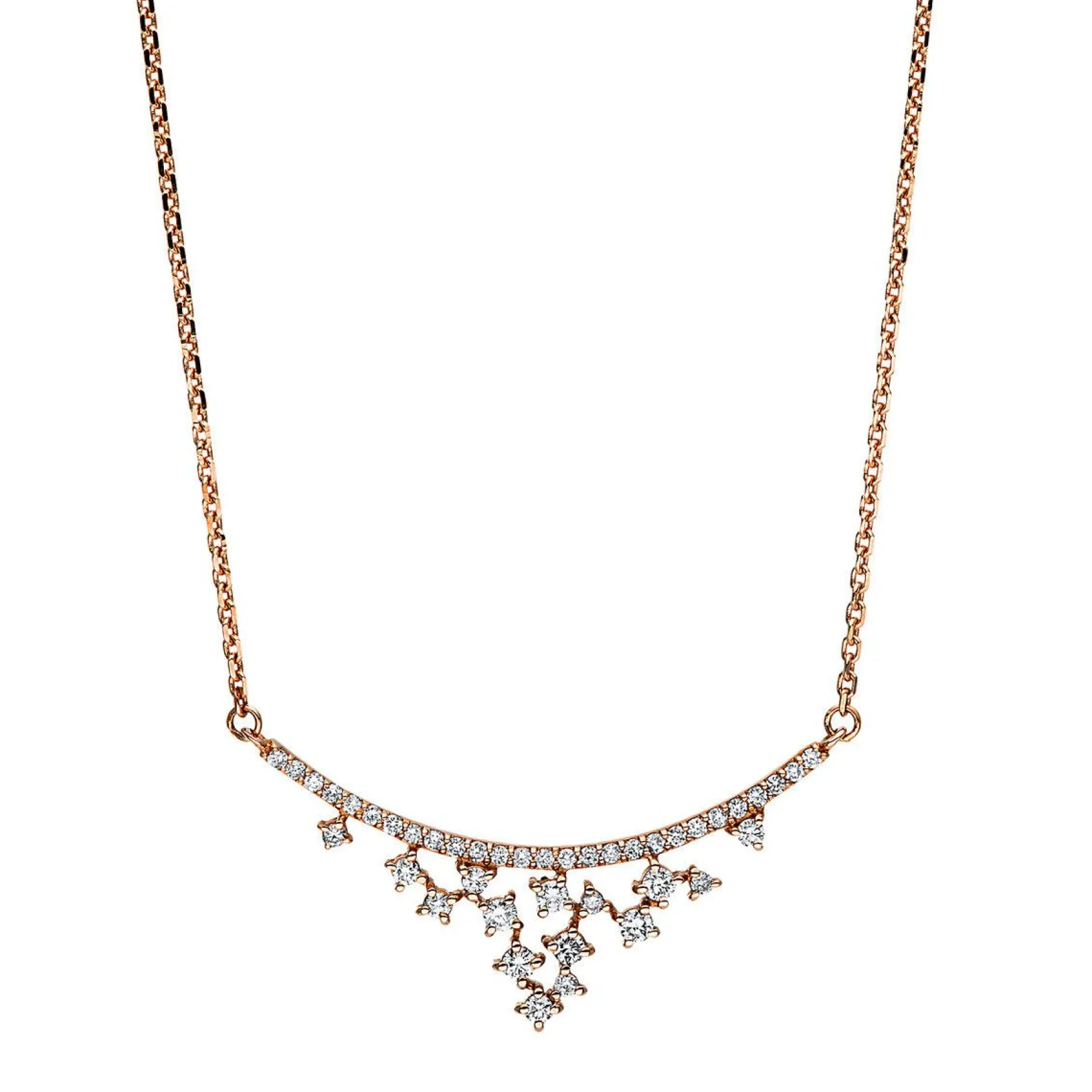 Collier 750/18K Rotgold Diamant 0.25ct.