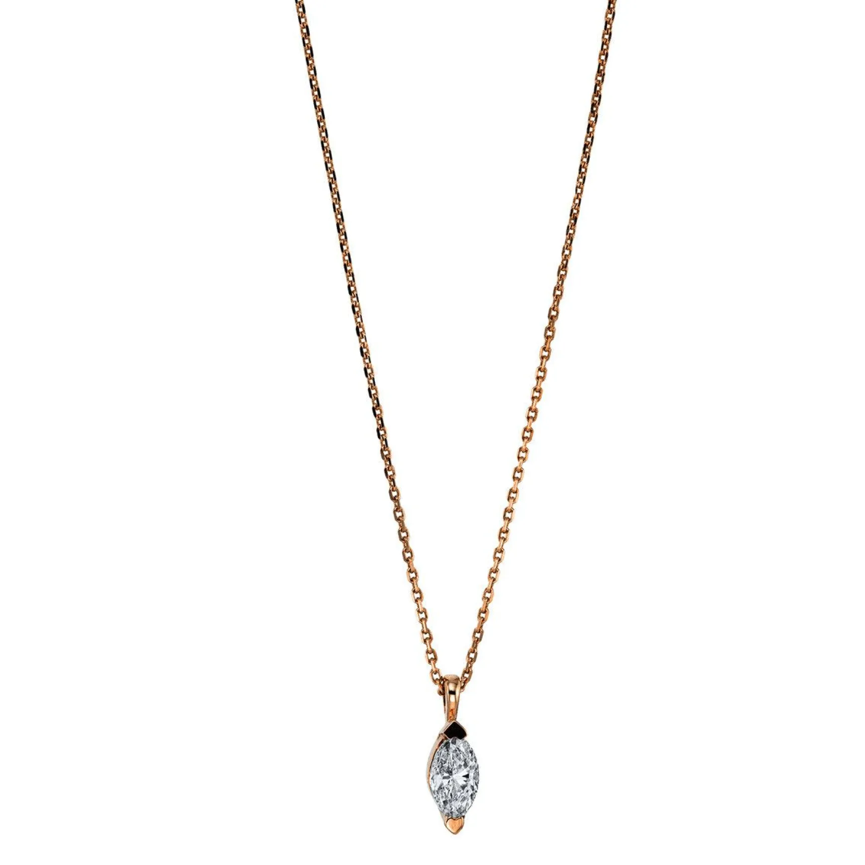Collier 750/18K Rotgold Diamant 0.21ct.