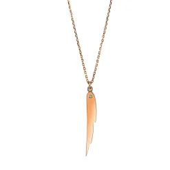 Collier 585/14K Rotgold Diamant 0.01ct.