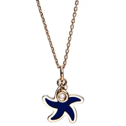 Collier 750/18K Rotgold Diamant 0.02ct.