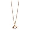 Collier 750/18K Rotgold Diamant 0.13ct. 45 cm