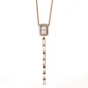 Collier 750/18K Rotgold Diamant 0.33ct. 43 cm