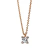Collier 750/18K Rotgold Diamant 0.18ct. 42 cm