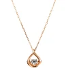 Collier 417/10K Rotgold Diamant 0.09ct. 40 cm
