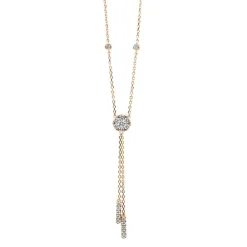 Collier 750/18K Rotgold Diamant 0.51ct. 42 cm