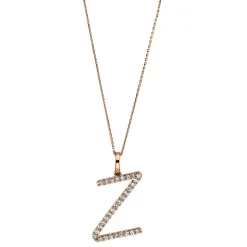 Collier 750/18K Rotgold Diamant 0.19ct.