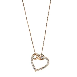 Collier 585/14K Rotgold Diamant 0.2ct.