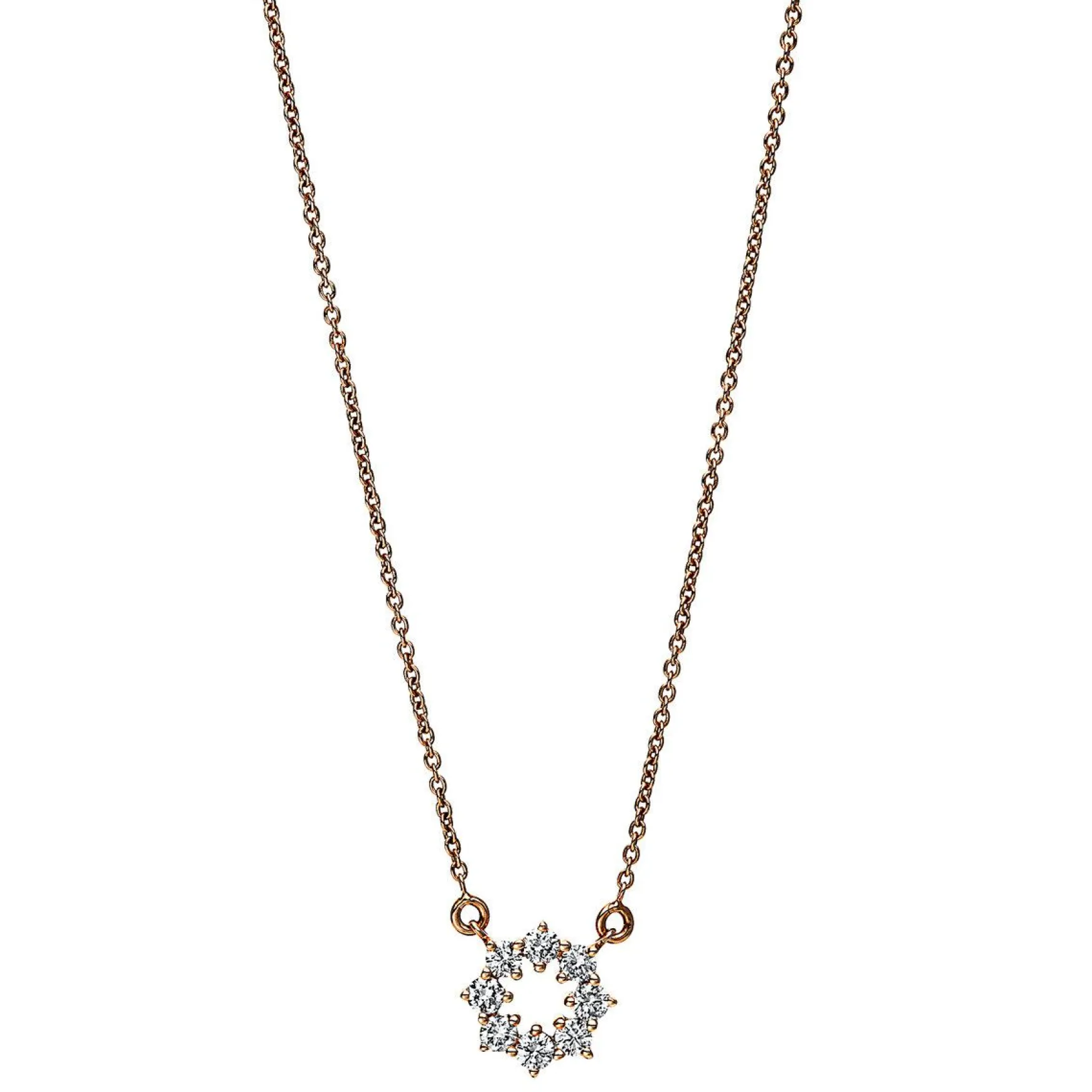 Collier 750/18K Rotgold Diamant 0.25ct.