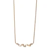 Collier 750/18K Rotgold Diamant 0.06ct. 45 cm