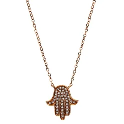 Collier 750/18K Rotgold Diamant 0.08ct. 42 cm