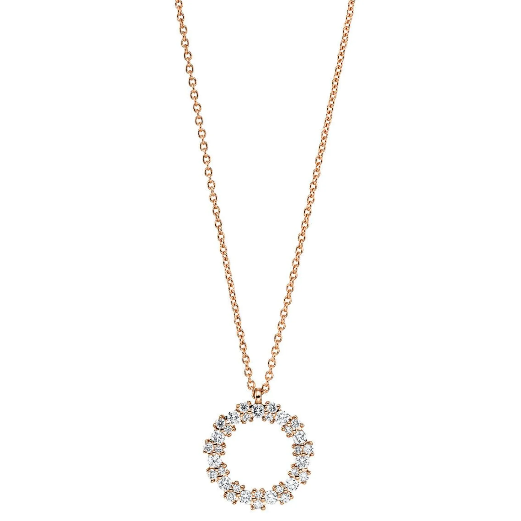 Collier 750/18K Rotgold Diamant 0.29ct.