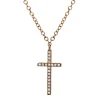 Collier 750/18K Rotgold Kreuz Diamant 0.03ct. 43 cm