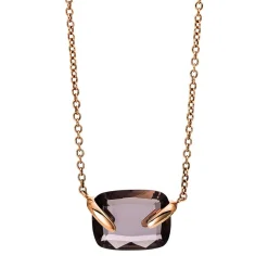 Collier 750/18K Rotgold Rauchquarz 11.5ct.  70 cm
