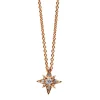 Collier 750/18K Rotgold Stern Diamant 0.08ct. 45 cm