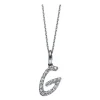 Collier 585/14K Weissgold Buchstabe G Diamant 0.07ct. 42 cm