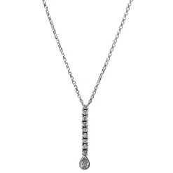 Collier 750/18K Weissgold Diamant 0.19ct. 42 cm