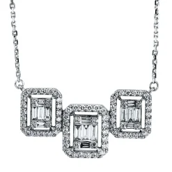 Collier 750/18K Weissgold Diamant 0.63ct.