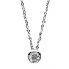 Collier 585/14K Weissgold Diamant 0.2ct. 42 cm