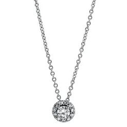 Collier 750/18K Weissgold Diamant 0.25ct.