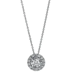 Collier 750/18K Weissgold Diamant 0.49ct.