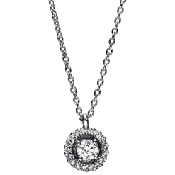 Collier 750/18K Weissgold Diamant 0.16ct.