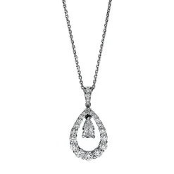 Collier 750/18K Weissgold Diamant 1ct.
