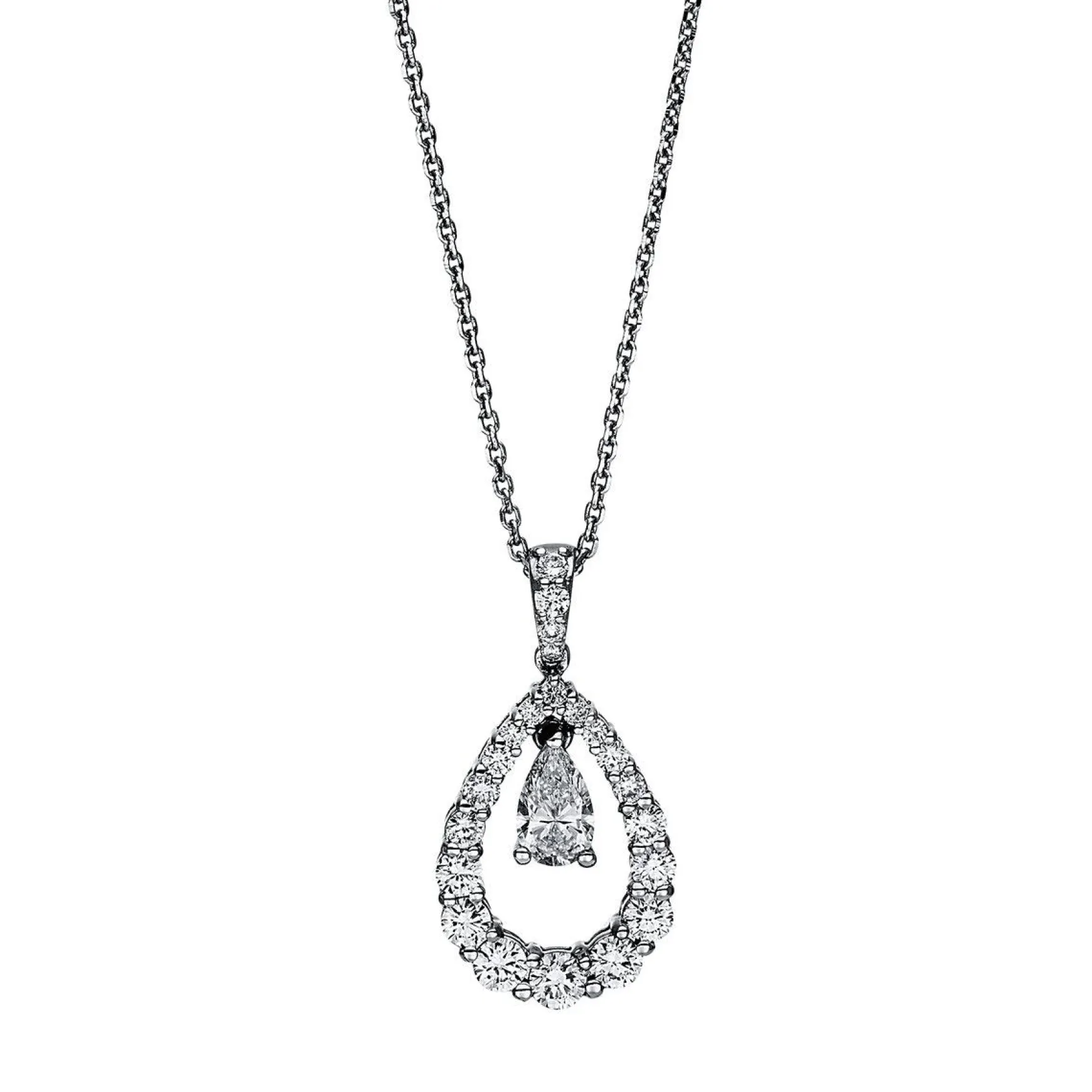 Collier 750/18K Weissgold Diamant 1ct.