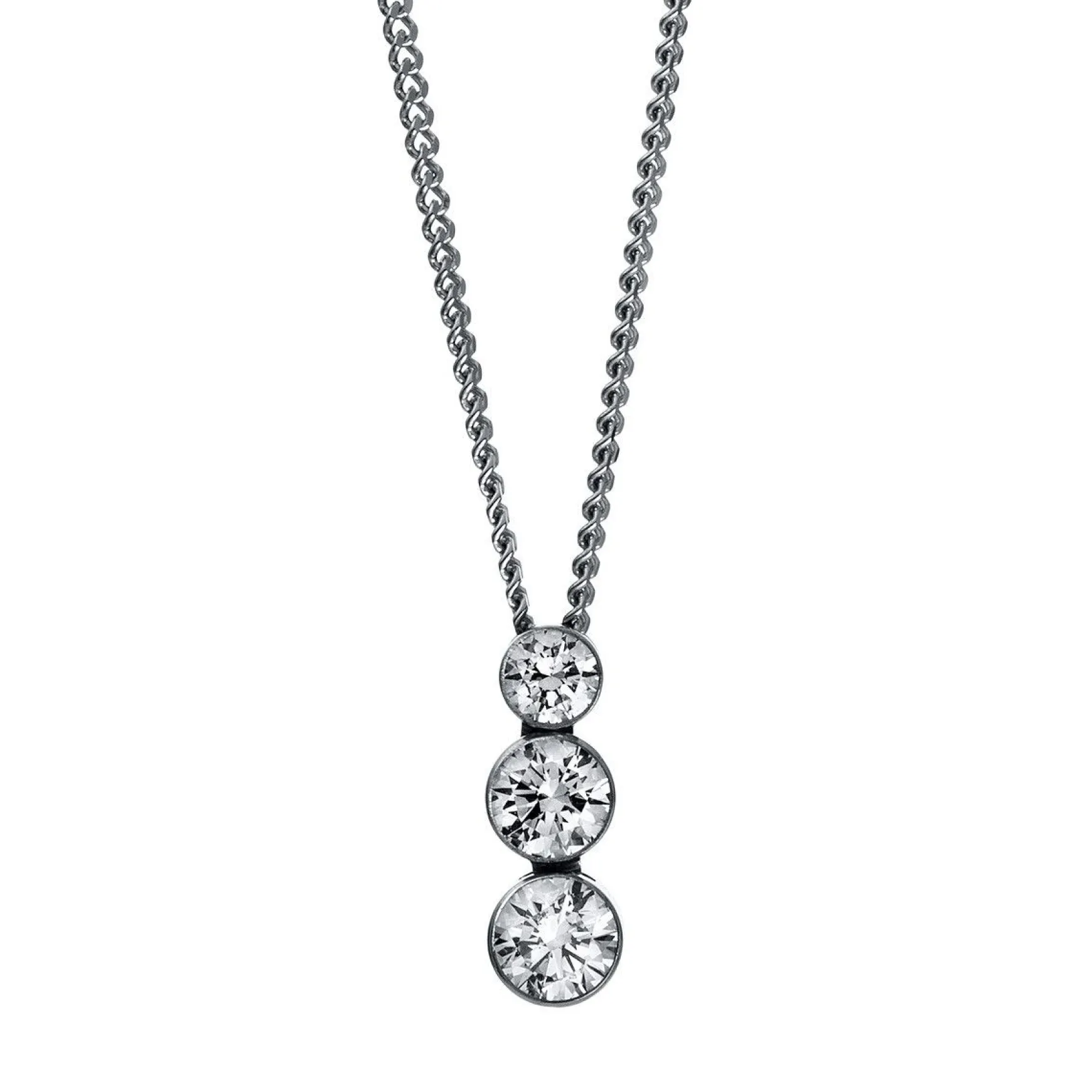 Collier 750/18K Weissgold Diamant 0.25ct.